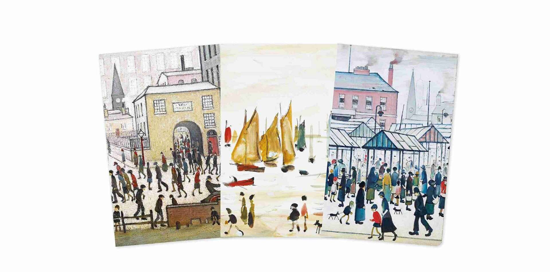 L.S. Lowry Set of 3 Mini Notebooks • L.S. Lowry Mini Notebook Collection