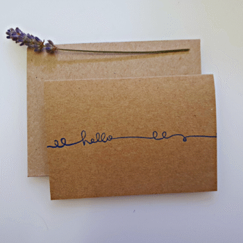 Hand Stamped Note Card (Choice of designs)
