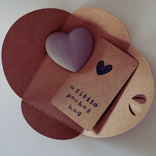 A Little Pocket Hug • A Little Pocket Hug. Grey Pebble Heart.