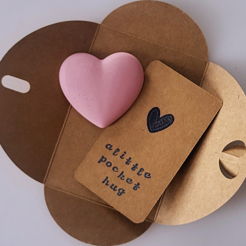 A Little Pocket Hug • Pocket Hug Keepsake In Blush Comfort (Soft Pink)