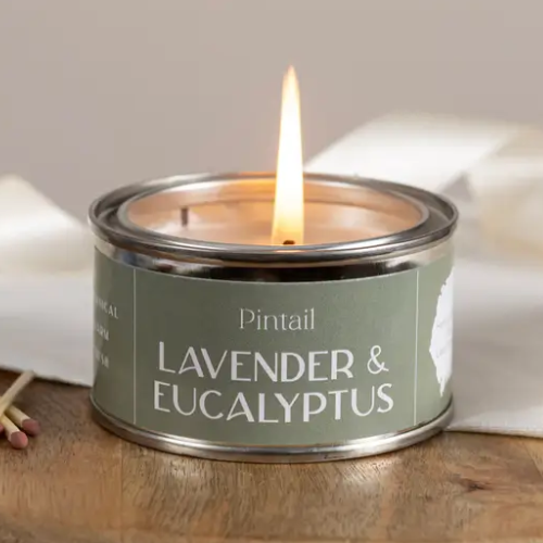 Lavender & Eucalyptus Paint Pot Candle • Lavender & Eucalyptus Paint Pot Candle