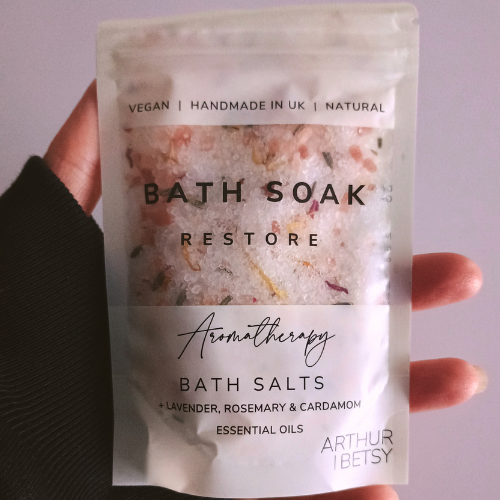 Aromatherapy Bath Salts - Restore • Restore Aromatherapy Bath Salts. Letterbox Gifts Sized.