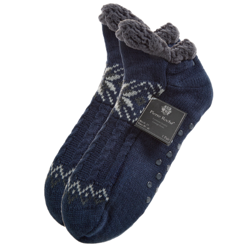Chunky Knit Low Cut Slipper Socks (Size 6-11) • Mens Chunky Slipper Socks